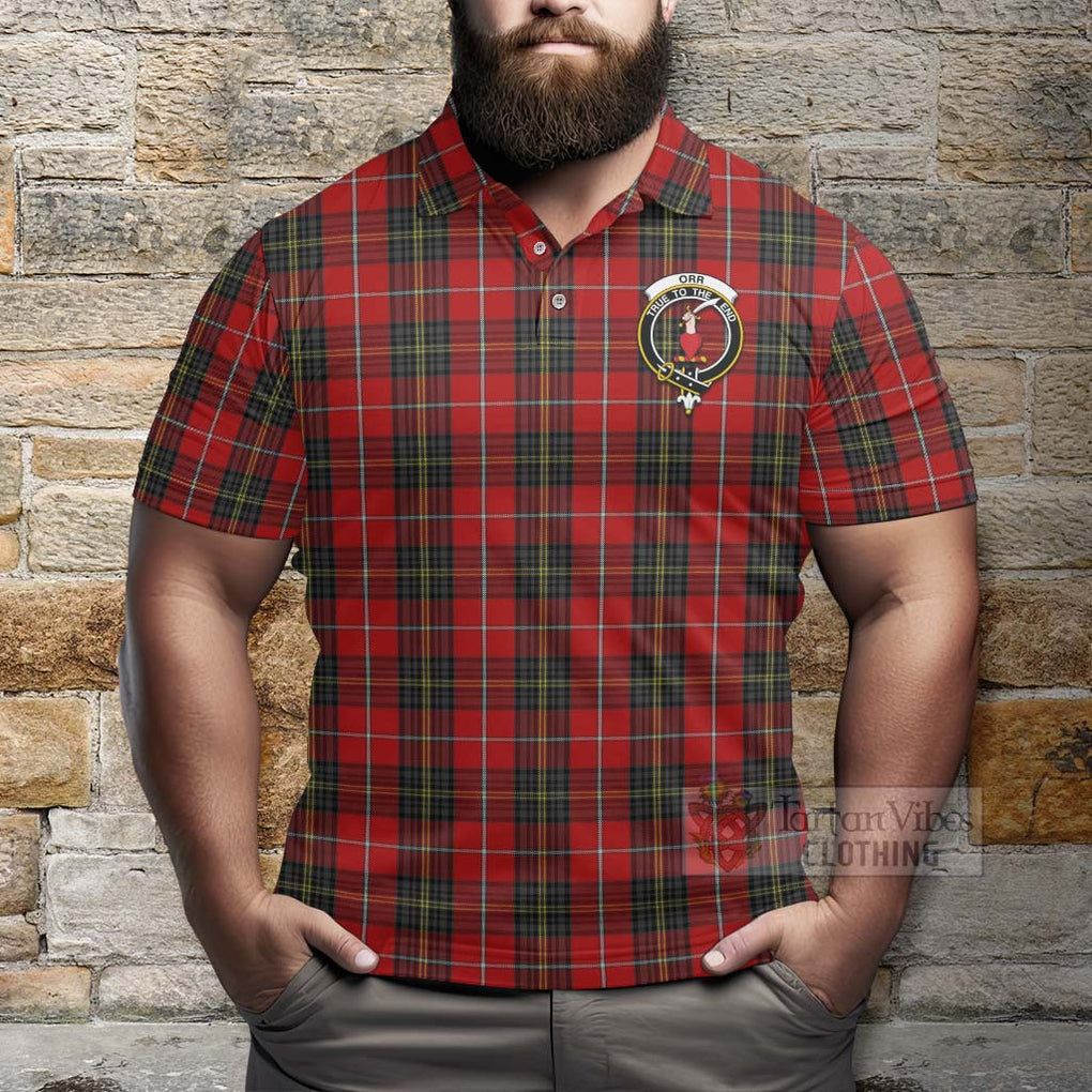 Orr Tartan Polo Shirt with Family Crest Celtic Skull Style - Tartan Vibes Clothing
