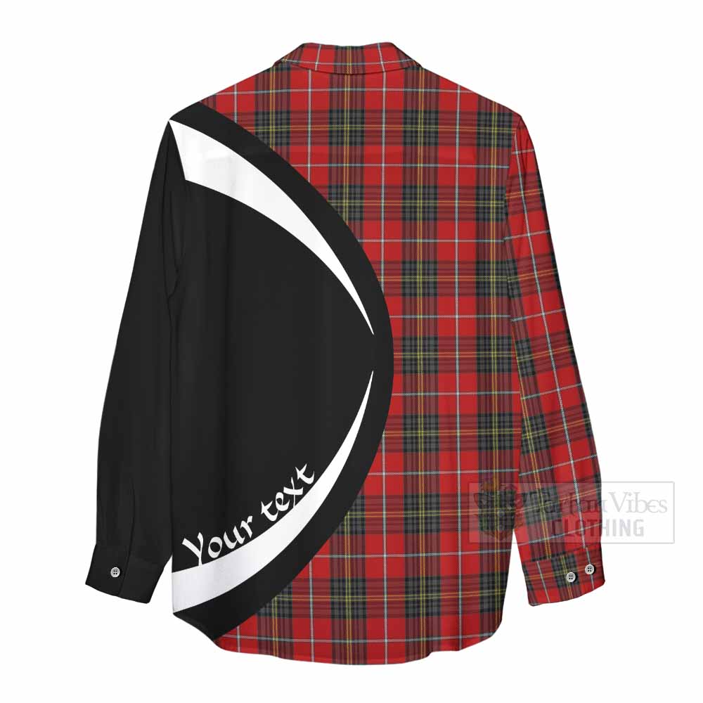 Orr Tartan Women's Casual Shirt with Family Crest Circle Style - Tartan Vibes Clothing
