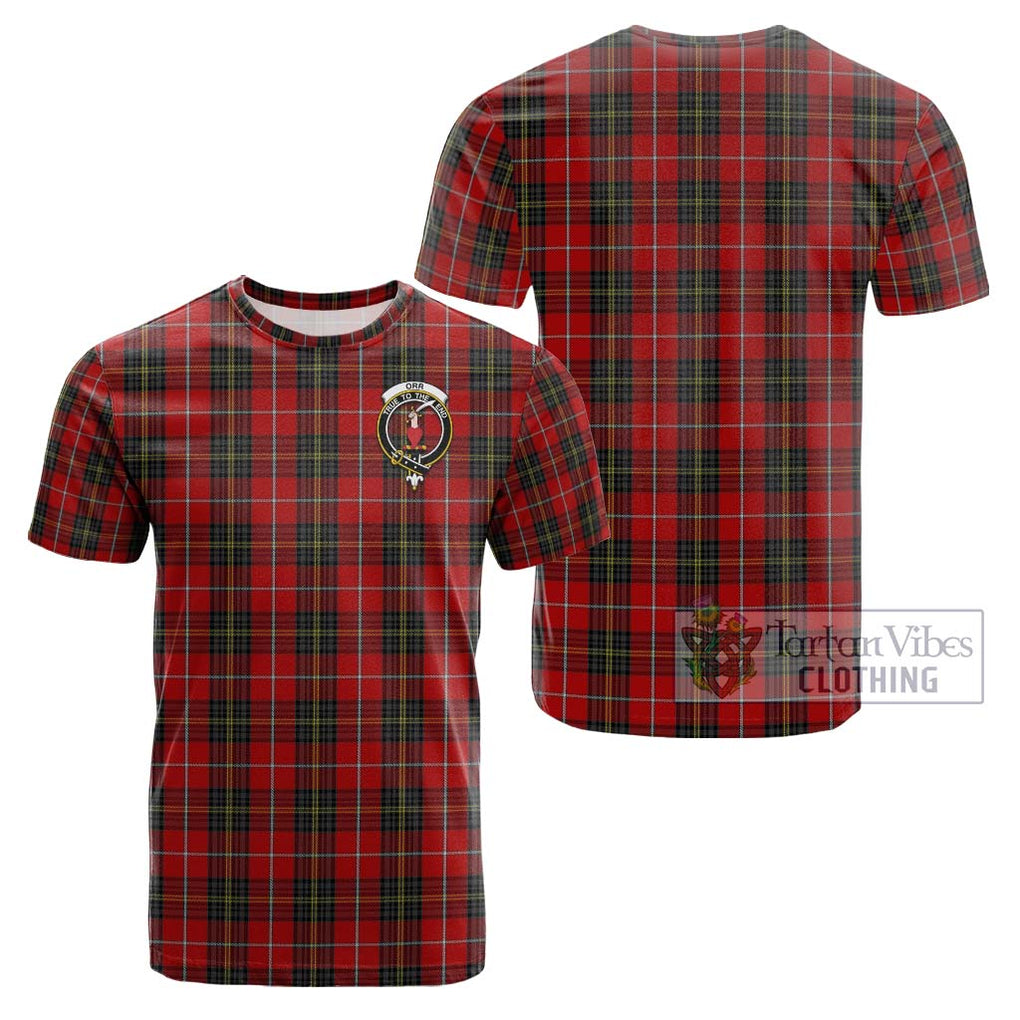 Orr Tartan Cotton T-Shirt with Family Crest - Tartan Vibes Clothing