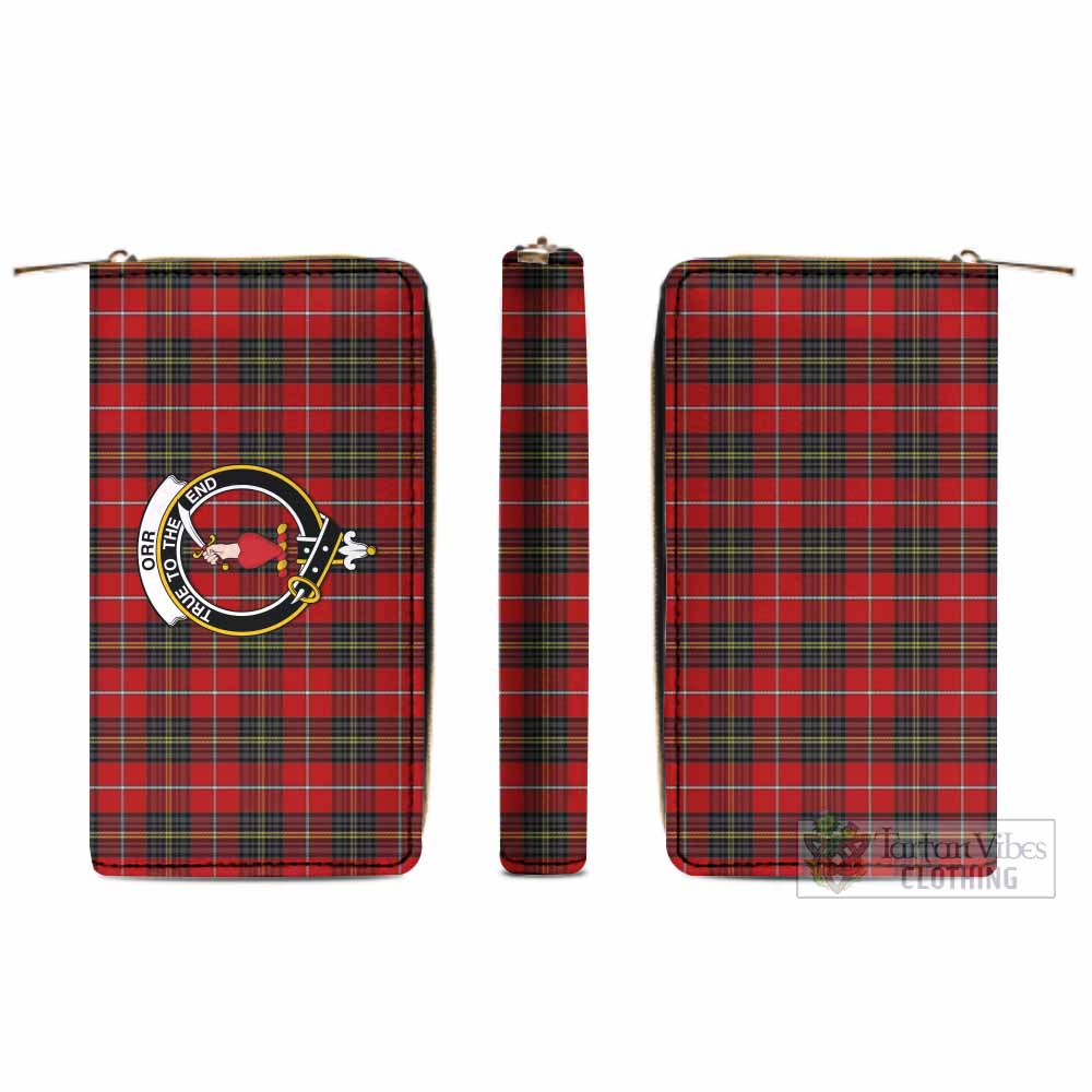 Orr Tartan Women's Leather Wallet with Family Crest - Tartan Vibes Clothing