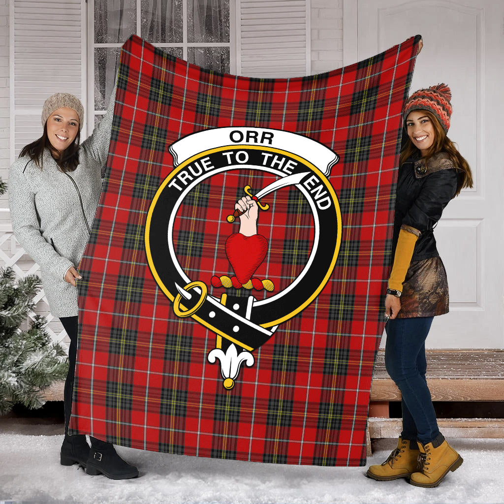 Orr Tartan Blanket with Family Crest - Tartan Vibes Clothing