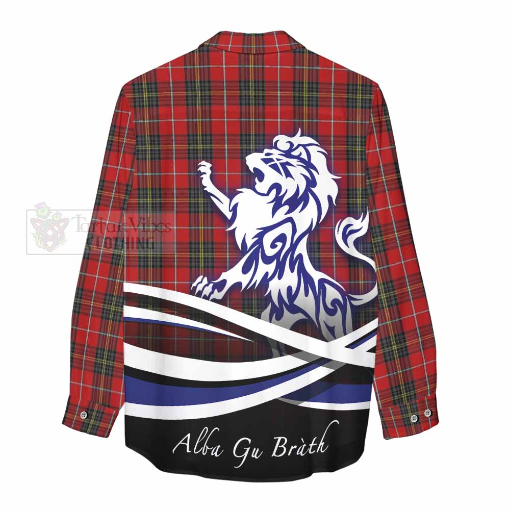 Orr Tartan Women's Casual Shirt with Alba Gu Brath Regal Lion Emblem - Tartan Vibes Clothing