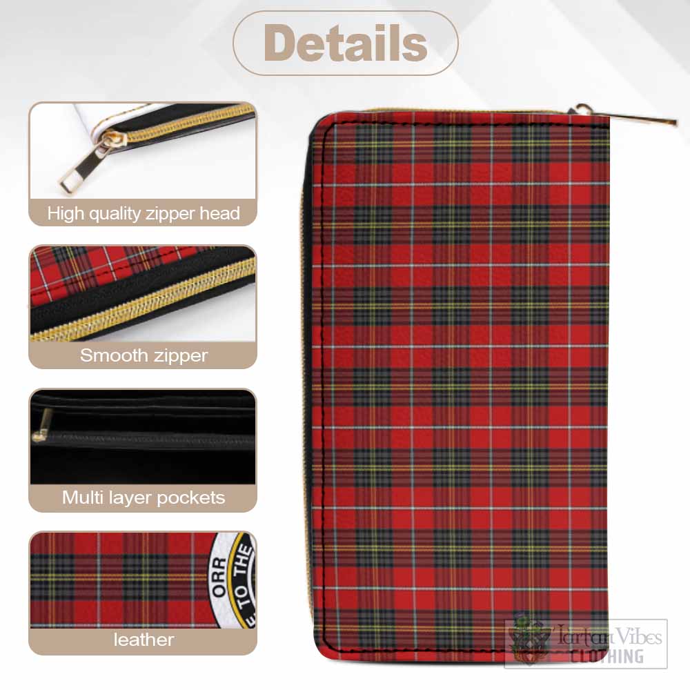 Orr Tartan Women's Leather Wallet with Family Crest - Tartan Vibes Clothing