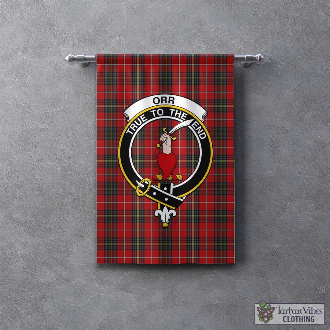 Orr Tartan Gonfalon, Tartan Banner with Family Crest - Tartan Vibes Clothing