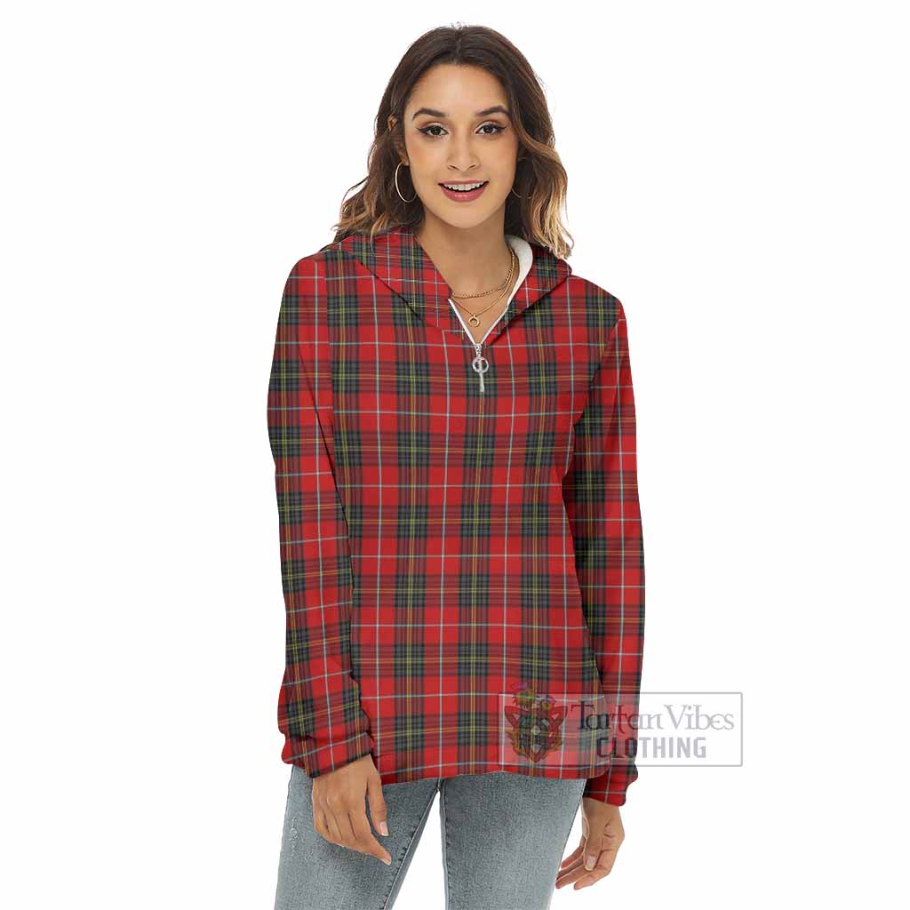 Orr Tartan Women's Borg Fleece Hoodie with Half Zip - Tartan Vibes Clothing