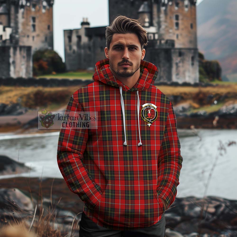 Orr Tartan Cotton Hoodie with Family Crest Celtic Skull Style - Tartan Vibes Clothing