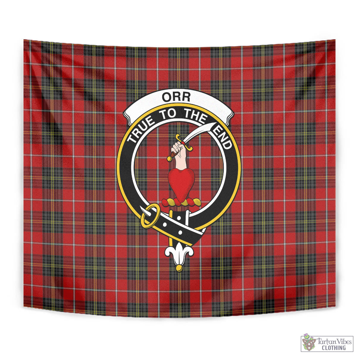 Orr Tartan Tapestry Wall Hanging and Home Decor for Room with Family Crest - Tartan Vibes Clothing