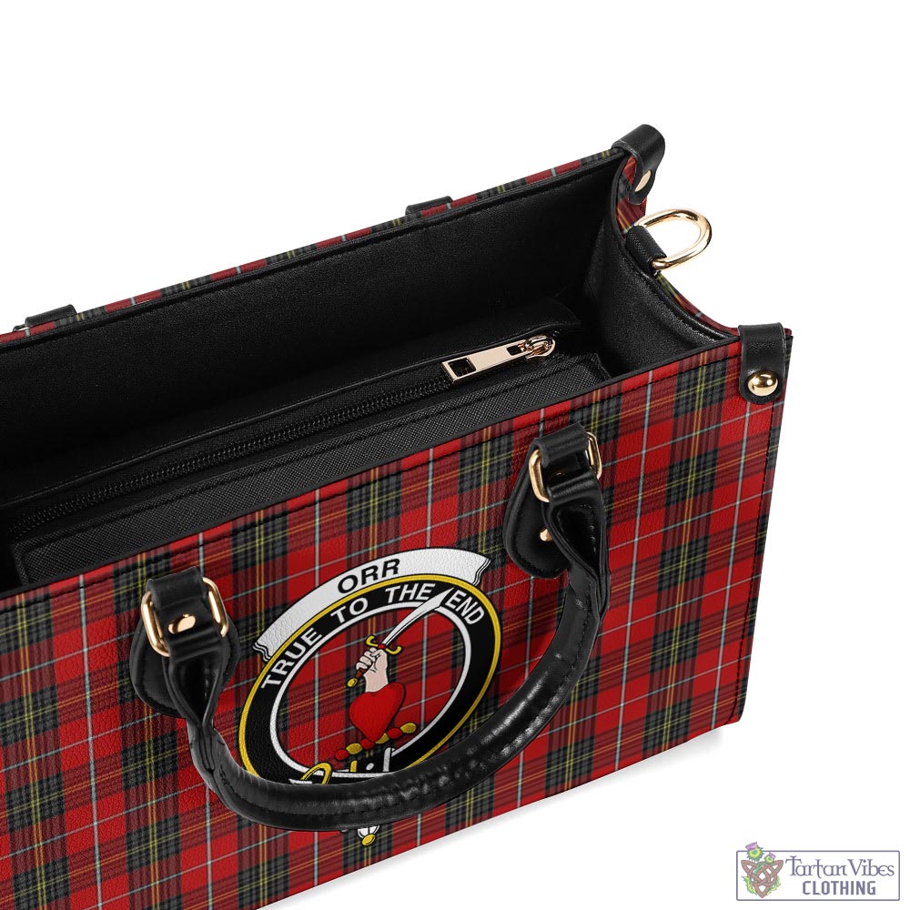 Orr Tartan Luxury Leather Handbags with Family Crest - Tartan Vibes Clothing