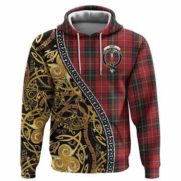 Orr Tartan Crest Hoodie Celtic Knot and Triple Trickle Spiral Symbols