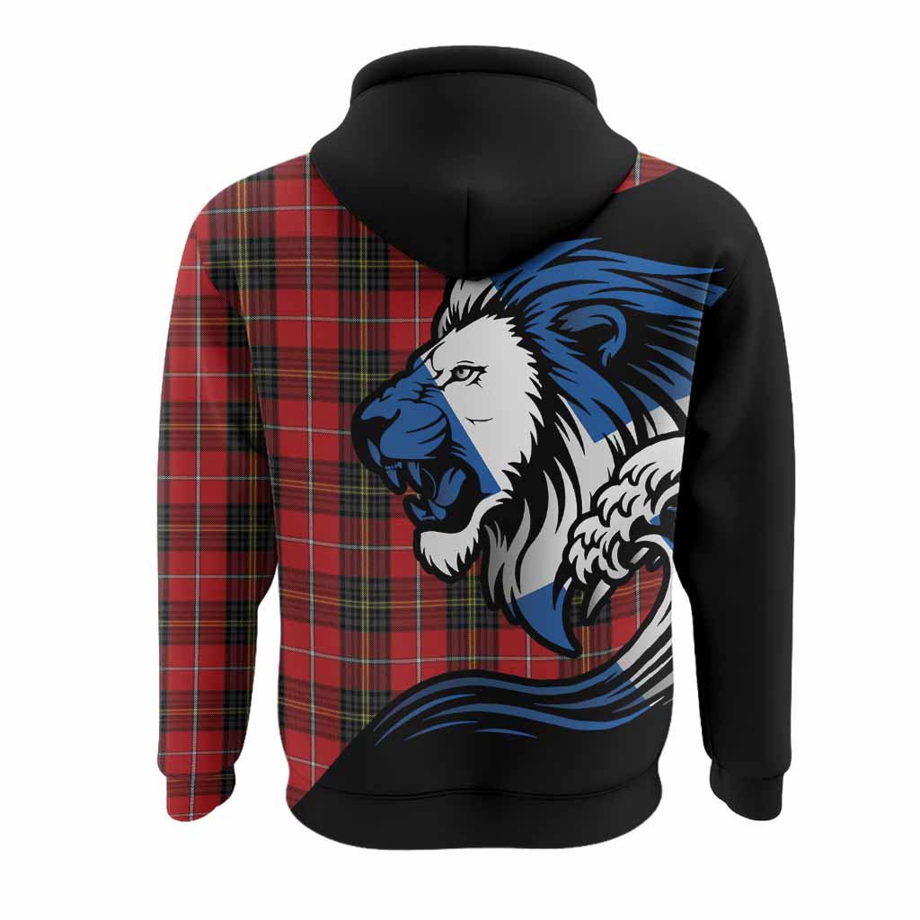 Orr Tartan Crest Hoodie Scottish Golden Lions Wave Flow