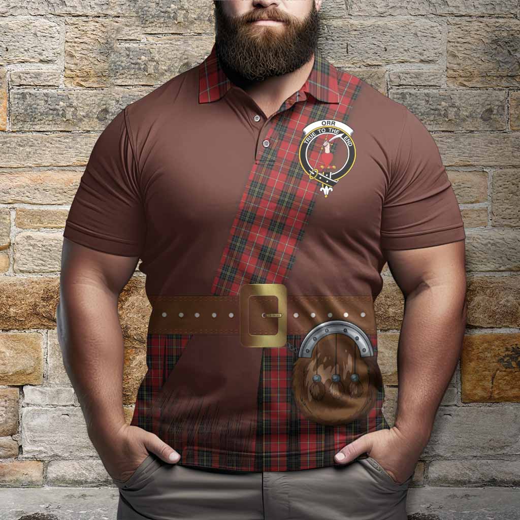 Orr Tartan Crest Polo Shirt Kilt Costume Style