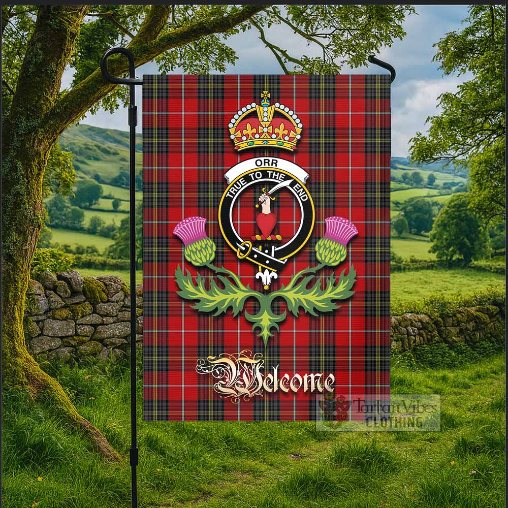 Orr Tartan Family Crest Garden Flag Royal Thistle Welcome Style - Tartan Vibes Clothing