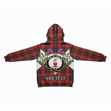 Orr Tartan Family Crest Kid Hoodie Scottish Burns Night Thistle Floral