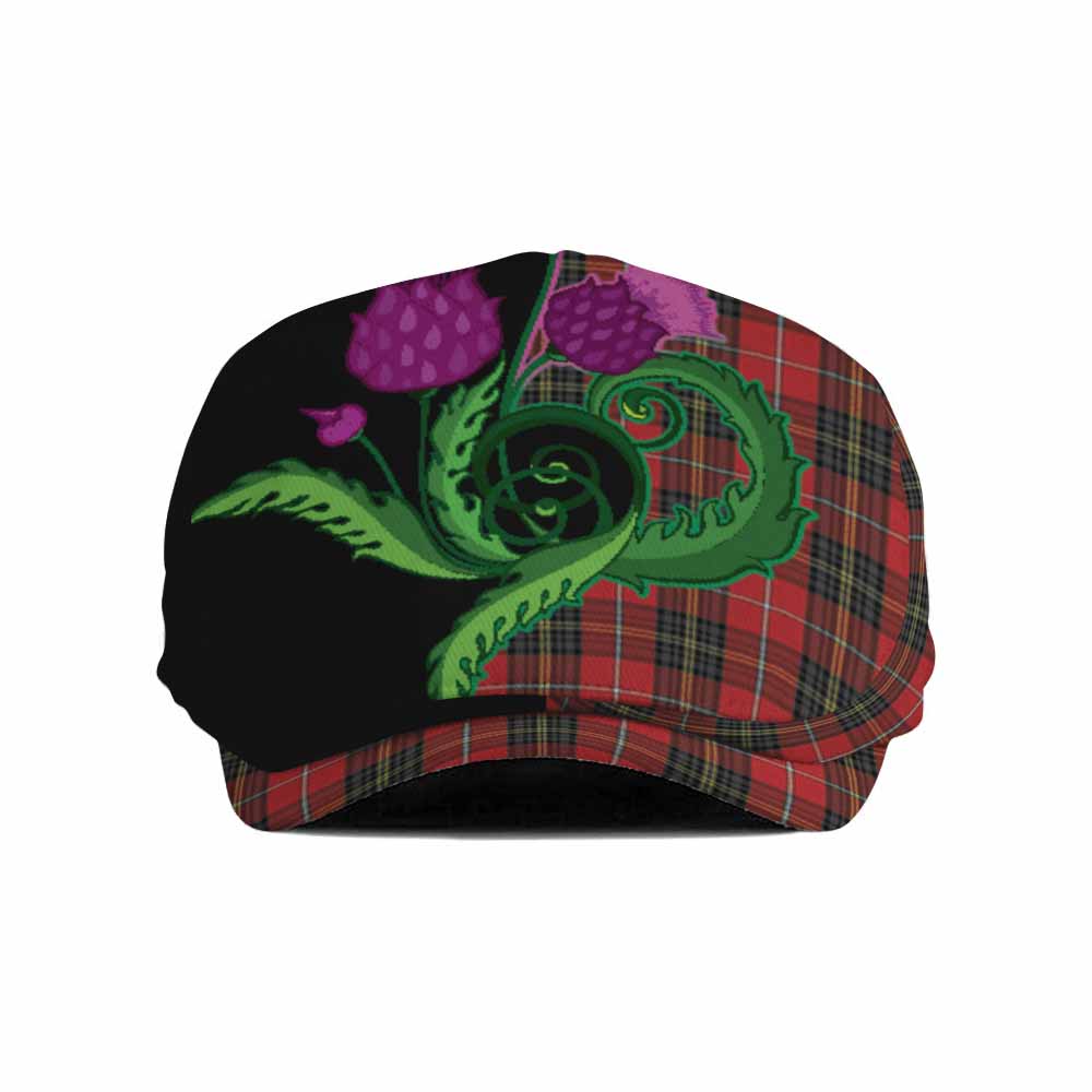 Orr Tartan Flat Cap, Jeff Cap Traditional Scottish Thistle