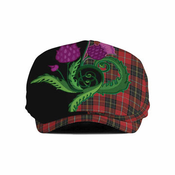 Orr Tartan Flat Cap, Jeff Cap Traditional Scottish Thistle