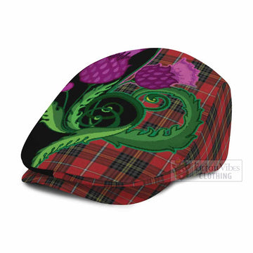 Orr Tartan Flat Cap, Jeff Cap Traditional Scottish Thistle