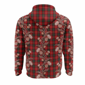 Orr Tartan Hoodie Seamless Scottish Thistle Flowers