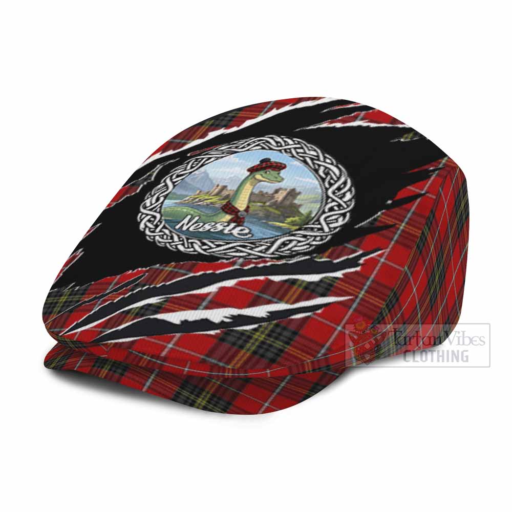 Orr Tartan Loch Ness Monster Flat Cap, Jeff Cap Celtic Knot Nessie Art