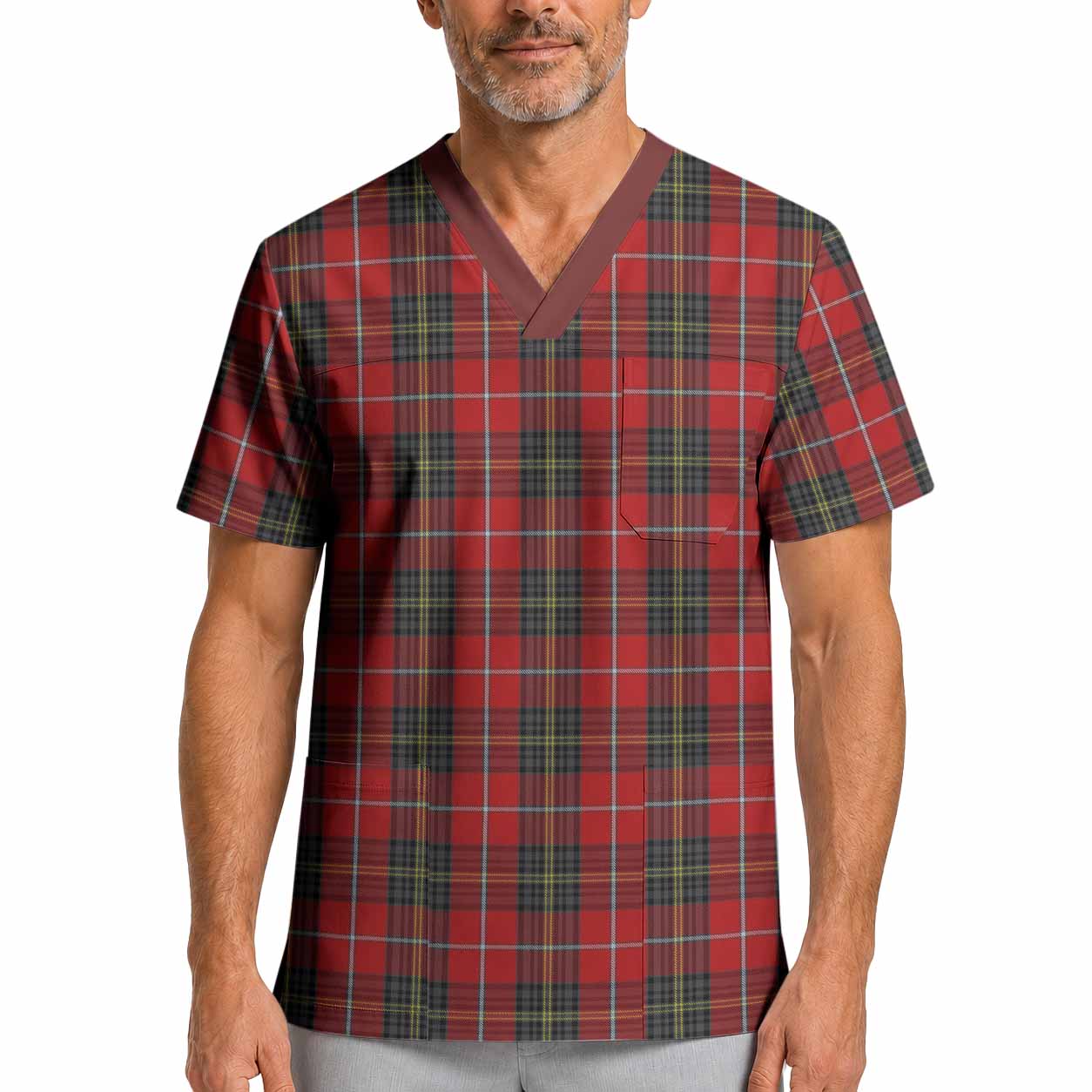 Orr Tartan Scrub Top XL - Tartan Vibes Clothing