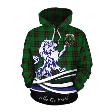 Orrock Tartan Cotton Hoodie with Alba Gu Brath Regal Lion Emblem Pullover Hoodie XS - Tartan Vibes Clothing