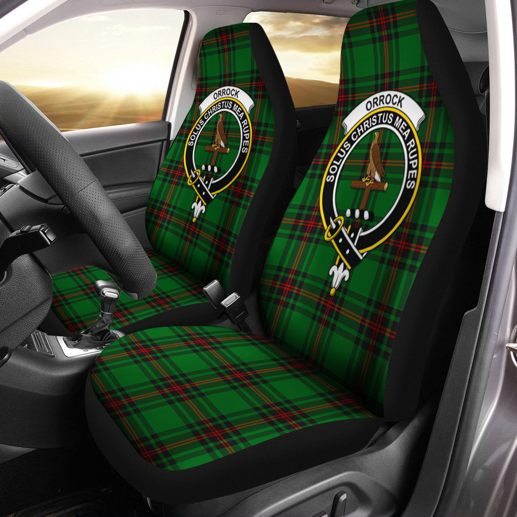 Orrock Tartan Car Seat Cover with Family Crest One Size - Tartan Vibes Clothing