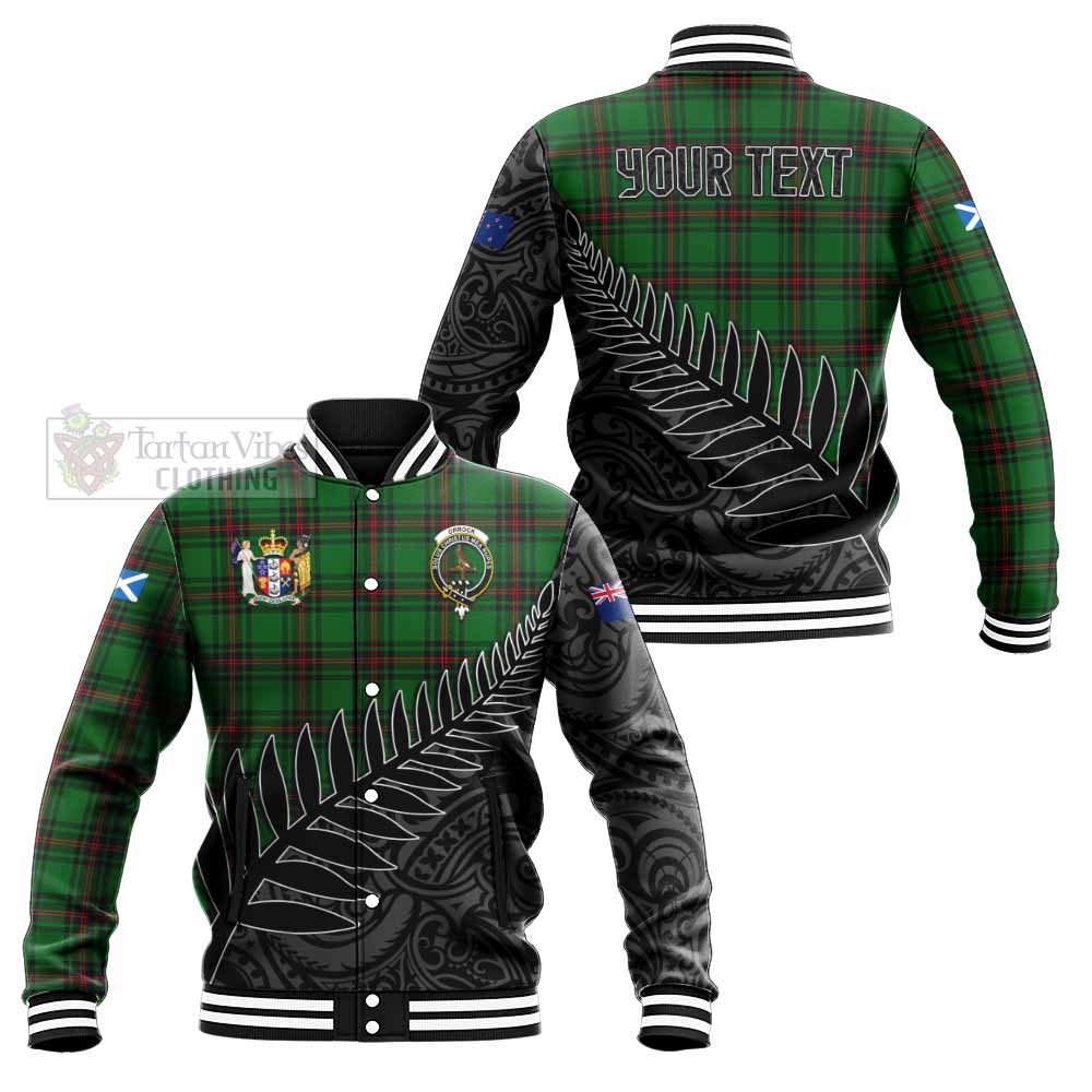 Orrock Crest Tartan Baseball Jacket with New Zealand Silver Fern Half Style Unisex - Tartan Vibes Clothing