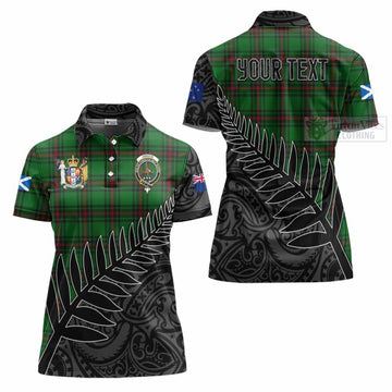 Orrock Crest Tartan Women's Polo Shirt with New Zealand Silver Fern Half Style Women - Tartan Vibes Clothing