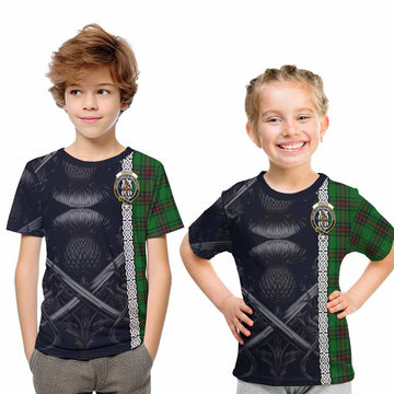 Orrock Tartan Kid T-Shirt with Family Crest Cross Sword Thistle Celtic Vibes Youth XL Size14 - Tartan Vibes Clothing