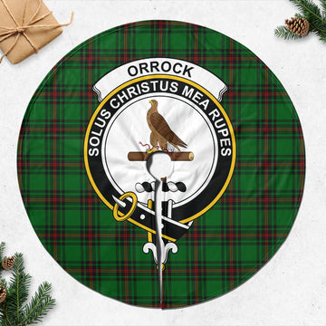 Orrock Tartan Christmas Tree Skirt with Family Crest 47*47 inch - Tartan Vibes Clothing
