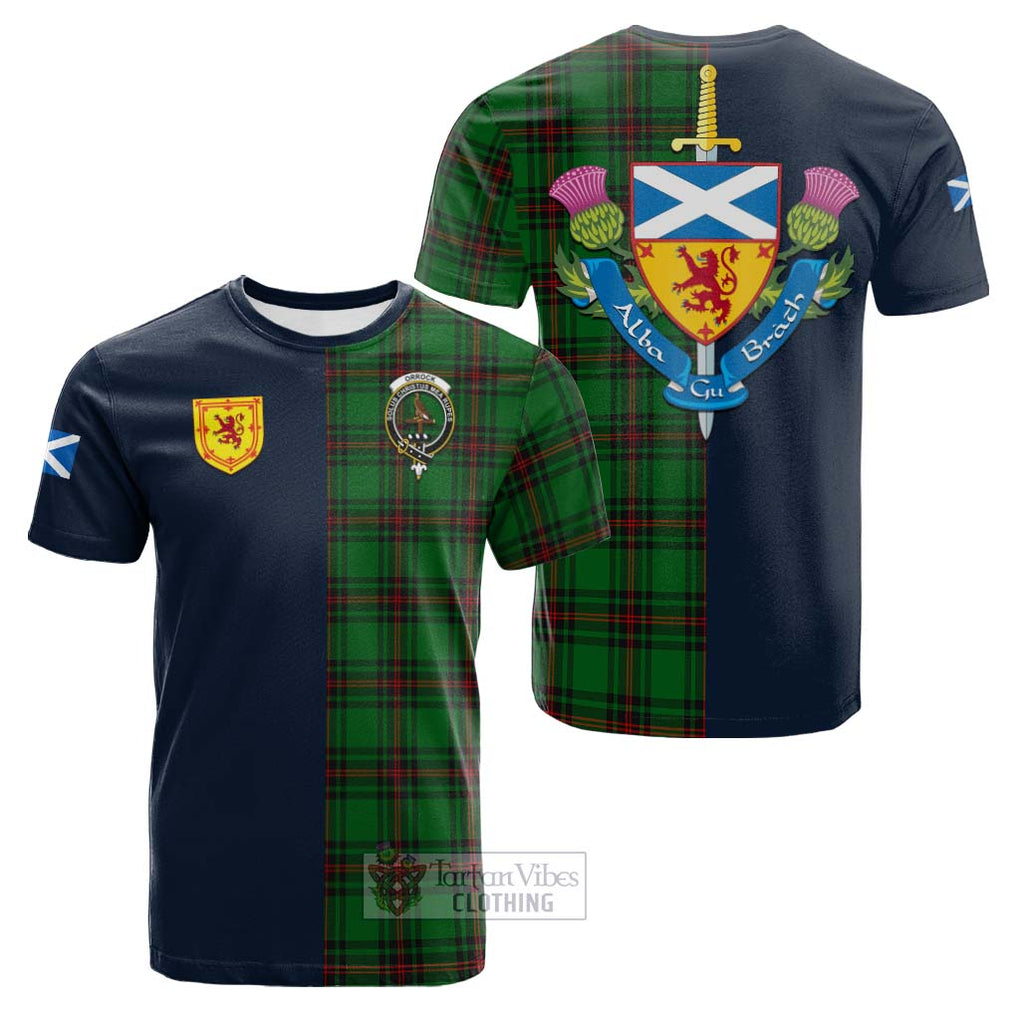 Orrock Tartan Cotton T-shirt Alba with Scottish Lion Royal Arm Half Style Kid's Shirt - Tartan Vibes Clothing