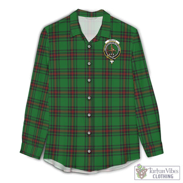 Orrock Tartan Womens Casual Shirt with Family Crest
