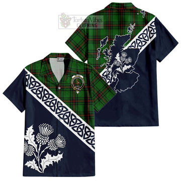 Orrock Tartan Hawaiian Shirt Featuring Thistle and Scotland Map Kid - Tartan Vibes Clothing