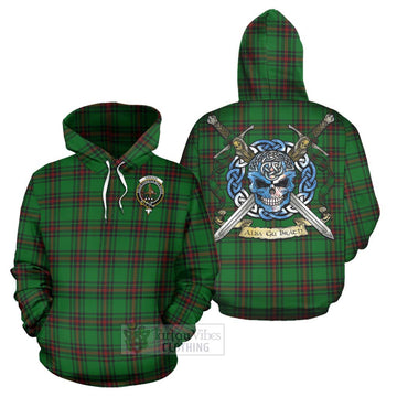Orrock Tartan Hoodie with Family Crest Celtic Skull Style Zip Hoodie - Tartan Vibes Clothing