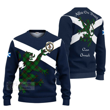 Orrock Tartan Lion Rampant Ugly Sweater Proudly Display Your Heritage with Alba Gu Brath and Clan Name Unisex - Tartan Vibes Clothing