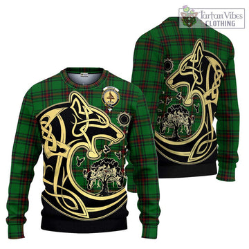Orrock Tartan Ugly Sweater with Family Crest Celtic Wolf Style Unisex - Tartan Vibes Clothing