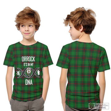 Orrock Tartan Kid T-Shirt with Family Crest DNA In Me Style Youth XL Size14 - Tartan Vibes Clothing