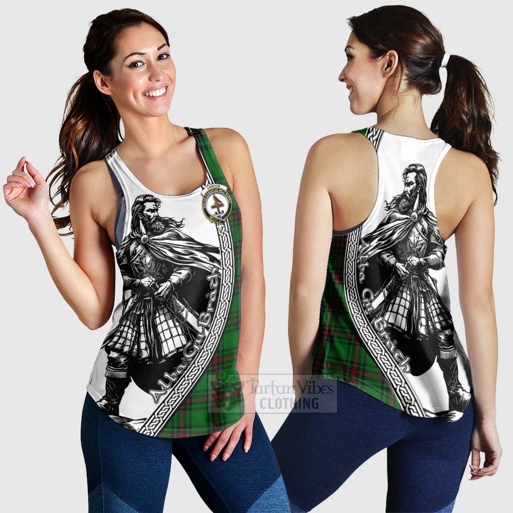 Orrock Tartan Clan Crest Women's Racerback Tanks with Highlander Warrior Celtic Style 4XL - Tartan Vibes Clothing