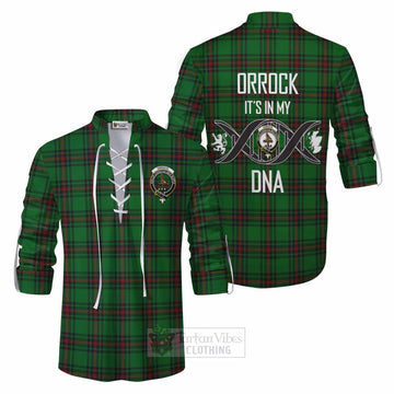 Orrock Tartan Ghillie Kilt Shirt with Family Crest DNA In Me Style Men - Tartan Vibes Clothing