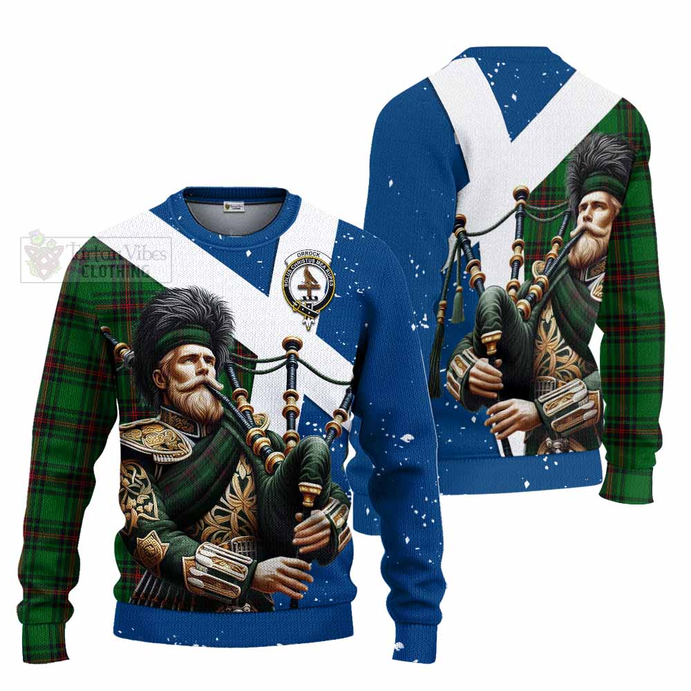 Orrock Tartan Knitted Sweater with Family Crest Scottish Bagpiper Vibes Unisex - Tartan Vibes Clothing