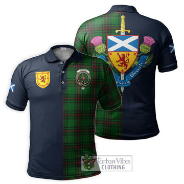 Orrock Tartan Polo Shirt Alba with Scottish Lion Royal Arm Half Style Kid - Tartan Vibes Clothing