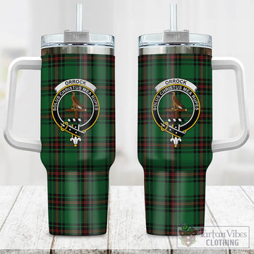 Orrock Tartan Tumbler with Handle with Family Crest One Size 40 OZ - Tartan Vibes Clothing