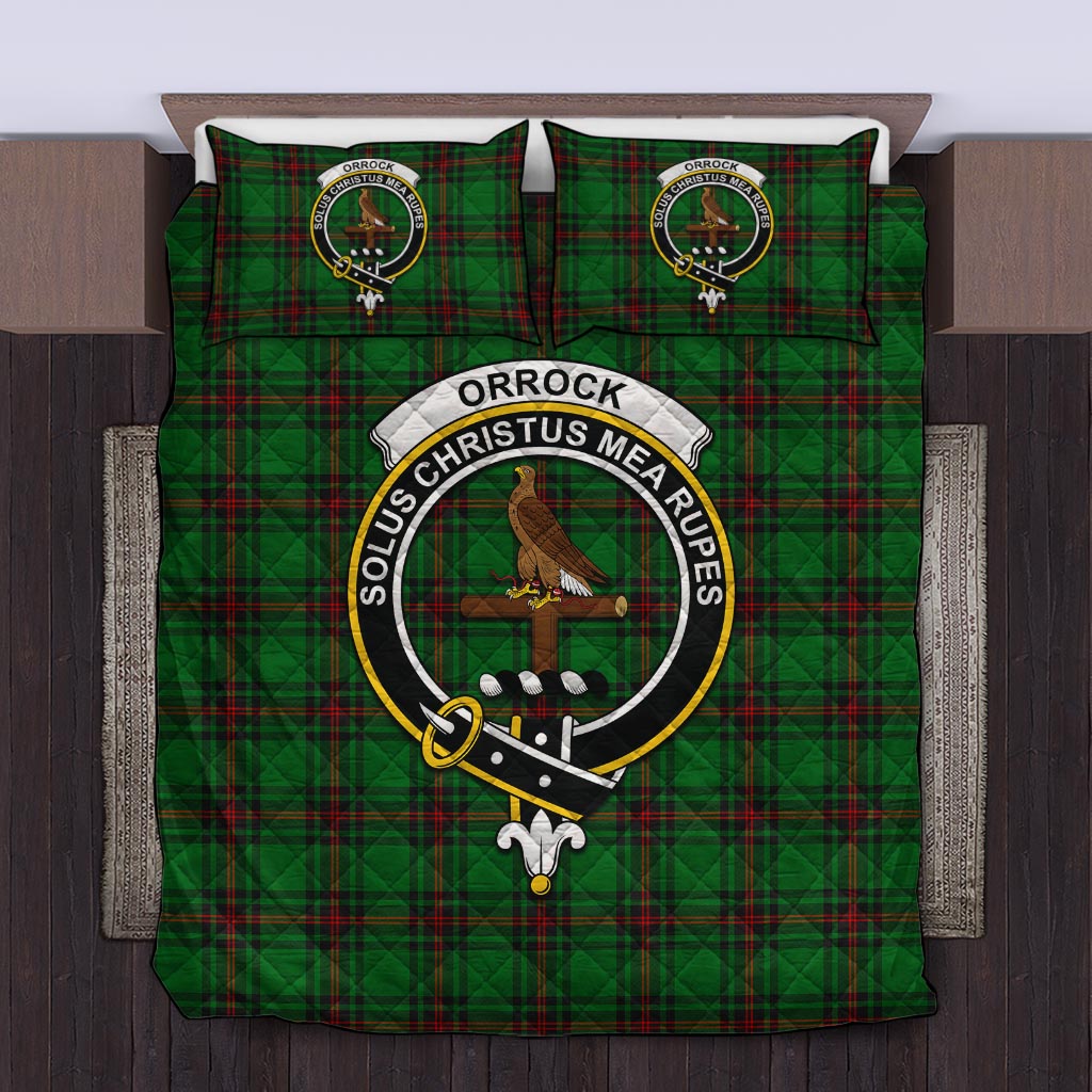 Orrock Tartan Quilt Bed Set with Family Crest King - Tartan Vibes Clothing