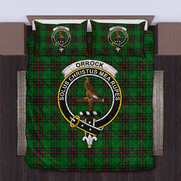 Orrock Tartan Quilt Bed Set with Family Crest King - Tartan Vibes Clothing