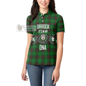 Orrock Tartan Women's Polo Shirt with Family Crest DNA In Me Style Women - Tartan Vibes Clothing