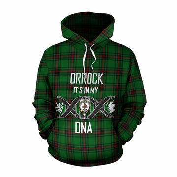 Orrock Tartan Cotton Hoodie with Family Crest DNA In Me Style Pullover Hoodie XS - Tartan Vibes Clothing
