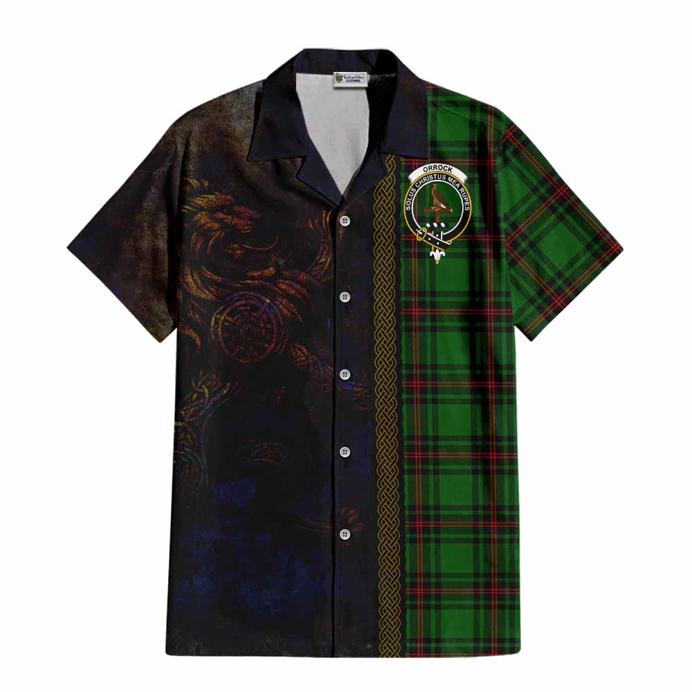 Orrock Tartan Family Crest Hawaiian Shirt Alba Gu Brath Be Brave Lion Ancient Style Kid - Tartan Vibes Clothing