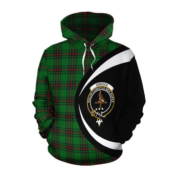 Orrock Tartan Cotton Hoodie with Family Crest Circle Style Pullover Hoodie XS - Tartan Vibes Clothing