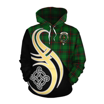 Orrock Tartan Cotton Hoodie with Family Crest and Celtic Symbol Style Pullover Hoodie XS - Tartan Vibes Clothing