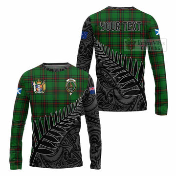 Orrock Crest Tartan Long Sleeve T-Shirt with New Zealand Silver Fern Half Style Unisex - Tartan Vibes Clothing
