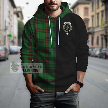 Orrock Tartan Hoodie with Family Crest and Half Of Me Style Zip Hoodie - Tartan Vibes Clothing
